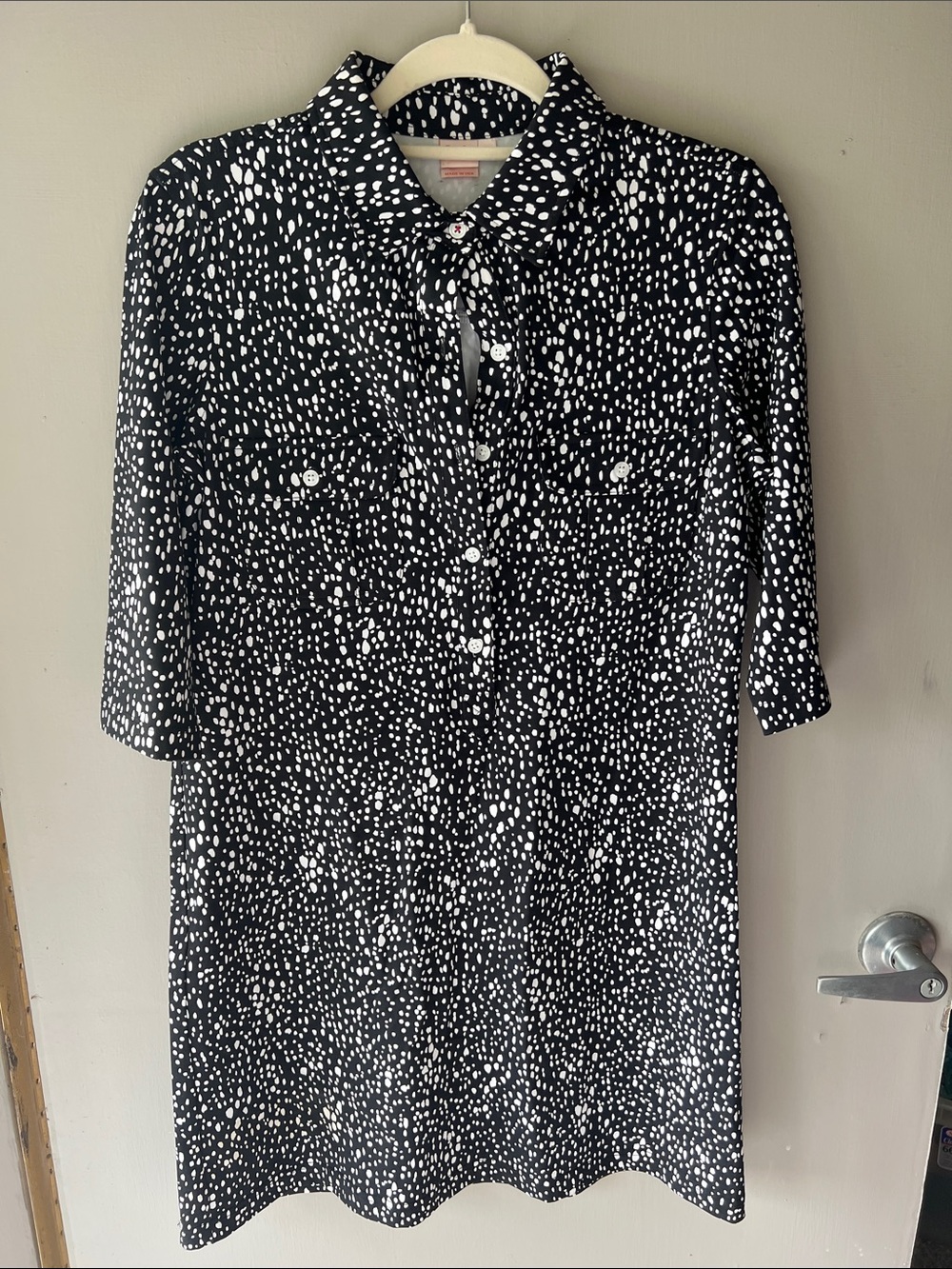 Persifer Black & White Dot-Print  ladies dress